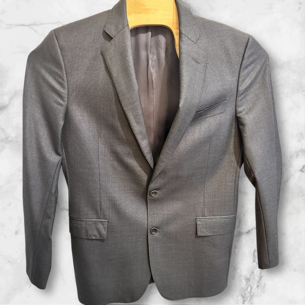 Brooks Brothers 42L Gray 1818 Regent Saxxon Blazer Jacket Sport Coat